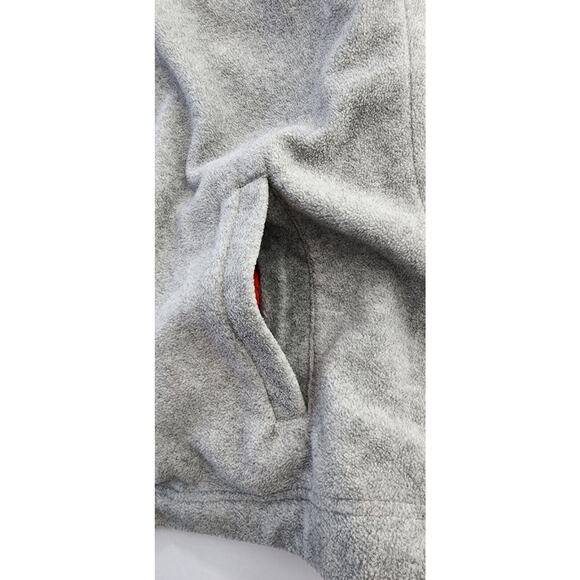 New England Patriots Vest Mens Medium Red Grey NFL Zip Up Reversible Fleece - Picture 12 of 16